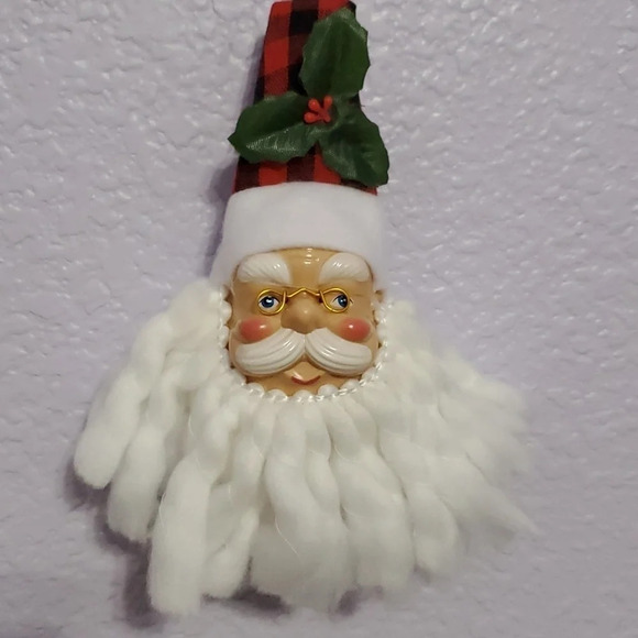 Christmas Tree House Holiday Santa Head Ornament Decoration - Picture 2 of 5